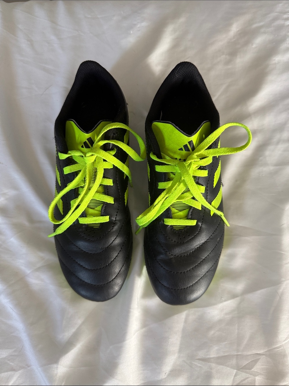adidas Black Soccer Cleats with Neon Yellow Accents
